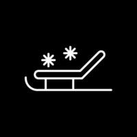 Sled Line Inverted Icon Design vector