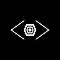 Bracket Glyph Inverted Icon Design vector