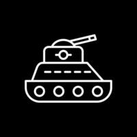 Tank Line Inverted Icon Design vector