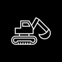 Digger Line Inverted Icon Design vector