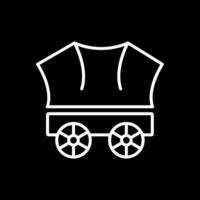 Wagon Line Inverted Icon Design vector