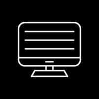 Computer Line Inverted Icon Design vector