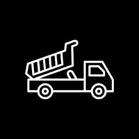 Tipper Line Inverted Icon Design vector