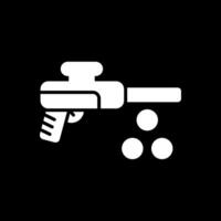 Paintbal Glyph Inverted Icon Design vector