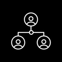 Network Line Inverted Icon Design vector