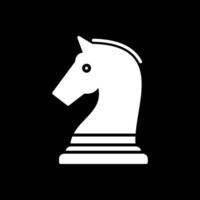 Chess Glyph Inverted Icon Design vector