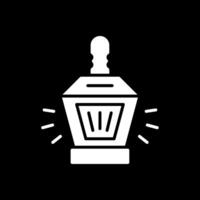 Street Light Glyph Inverted Icon Design vector