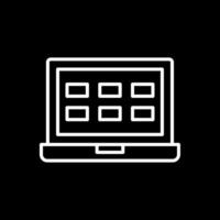 Laptop Line Inverted Icon Design vector