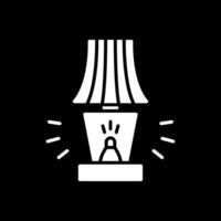 Lamp Glyph Inverted Icon Design vector