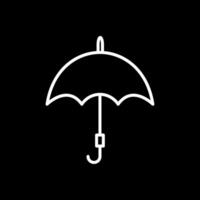 Umbrella Line Inverted Icon Design vector