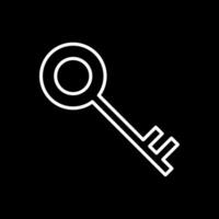 Key Line Inverted Icon Design vector