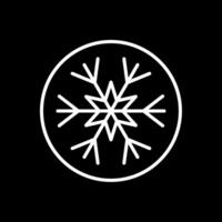 Snowflake Line Inverted Icon Design vector