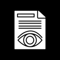 Document Glyph Inverted Icon Design vector