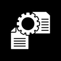 File Management Glyph Inverted Icon Design vector