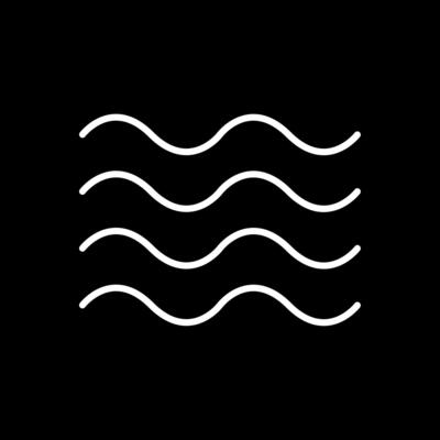 Waves Line Inverted Icon Design