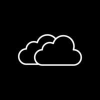 Clouds Line Inverted Icon Design vector