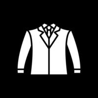 traje glifo invertido icono diseño vector