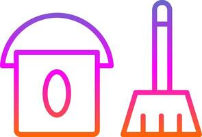 Cleaning Line Gradient Icon Design vector