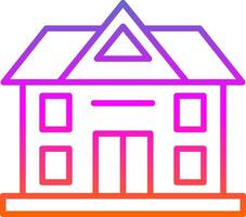 Mansion Line Gradient Icon Design vector