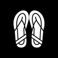 Slippers Glyph Inverted Icon Design vector