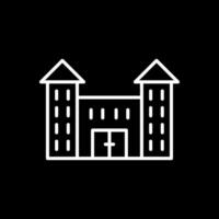 Victorian House Line Inverted Icon Design vector