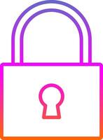 Lock Line Gradient Icon Design vector