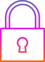 Lock Line Gradient Icon Design vector