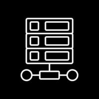 Database Line Inverted Icon Design vector