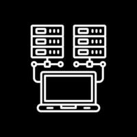 Data Network Line Inverted Icon Design vector