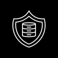 Secure Data Line Inverted Icon Design vector