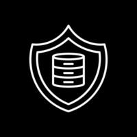 Secure Data Line Inverted Icon Design vector