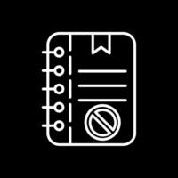 Notes Line Inverted Icon Design vector