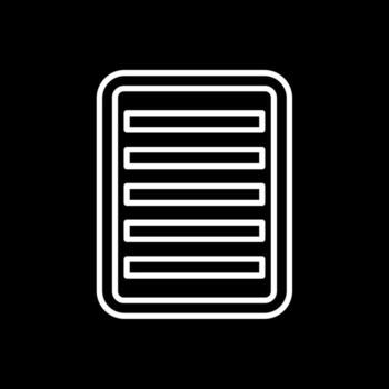 Nota línea invertido icono diseño vector