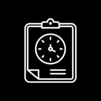 Clipboard Line Inverted Icon Design vector