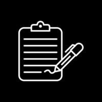 Check List Line Inverted Icon Design vector