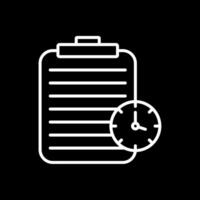 Stopwatch Line Inverted Icon Design vector