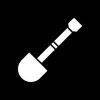 Shovel Glyph Inverted Icon Design vector