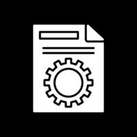 File Management Glyph Inverted Icon Design vector