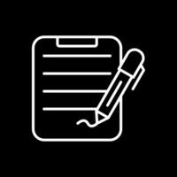 Notepad Line Inverted Icon Design vector