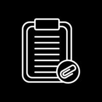 Clipboard Line Inverted Icon Design vector