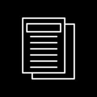 Notes Line Inverted Icon Design vector