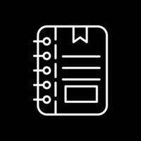 Note Line Inverted Icon Design vector