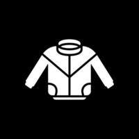 chaqueta glifo invertido icono diseño vector