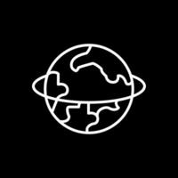 Planet Line Inverted Icon Design vector