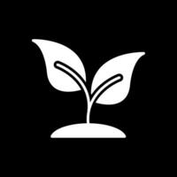 Basil Glyph Inverted Icon Design vector