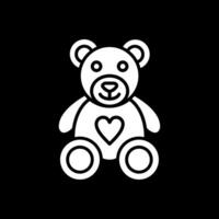 Bear Glyph Inverted Icon Design vector