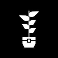 Rubber Plant Glyph Inverted Icon Design vector