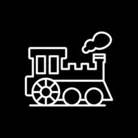 Steam Train Line Inverted Icon Design vector