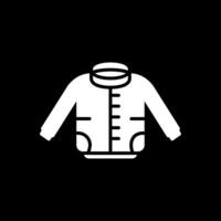 Jacket Glyph Inverted Icon Design vector