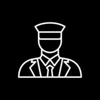 Tarin Driver Line Inverted Icon Design vector